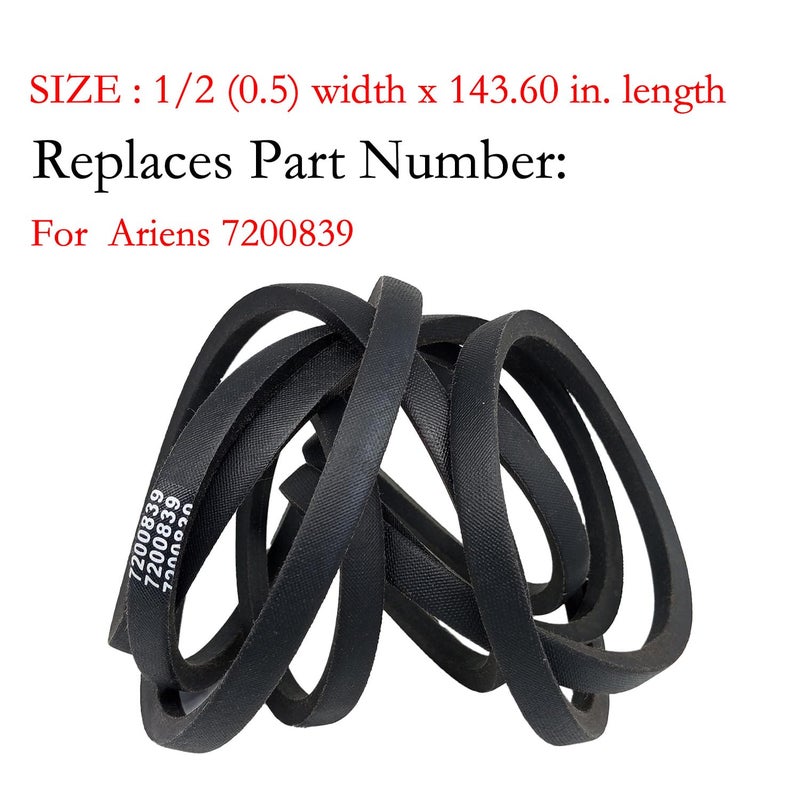 CTPOWER Deck Belt for Gravely Ariens Edge Zero Turn Mower, 52-1/2 x 143.60 inches, Replacement Part 07200839 - Image 2